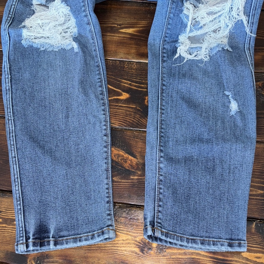 Eunina Distressed Rocky High Rise Boyfriend Jeans - Picture 2 of 6
